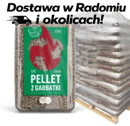 Pellet z Garbatki (paleta 1050kg) Dostawa Lokalna