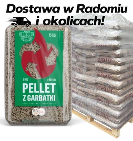 Pellet z Garbatki (paleta 1050kg) Dostawa Lokalna